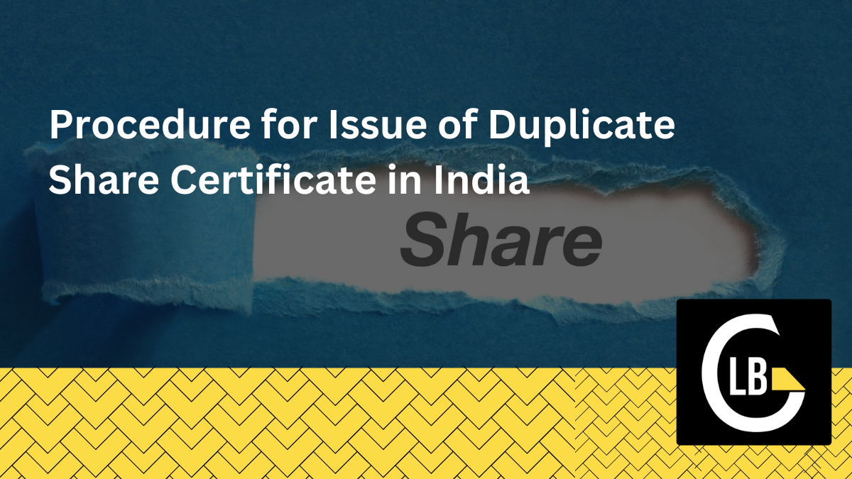 Duplicate Share Certificate